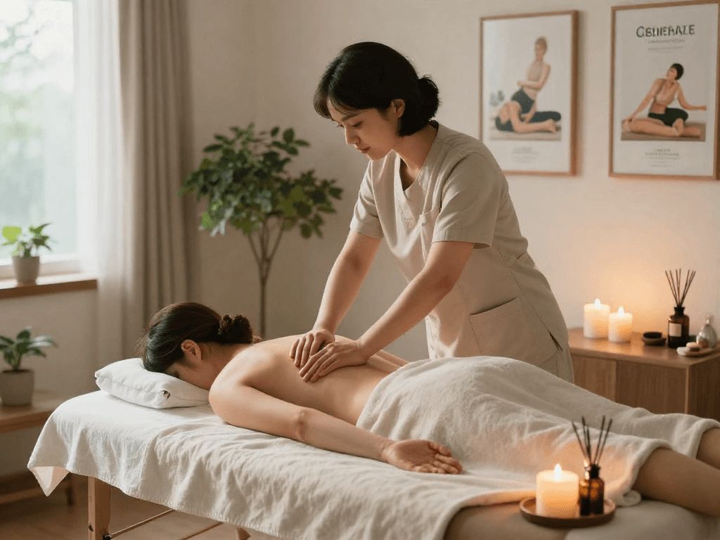 Experience professional 도봉구출장마사지 in a serene home setting with expert therapist providing soothing care.