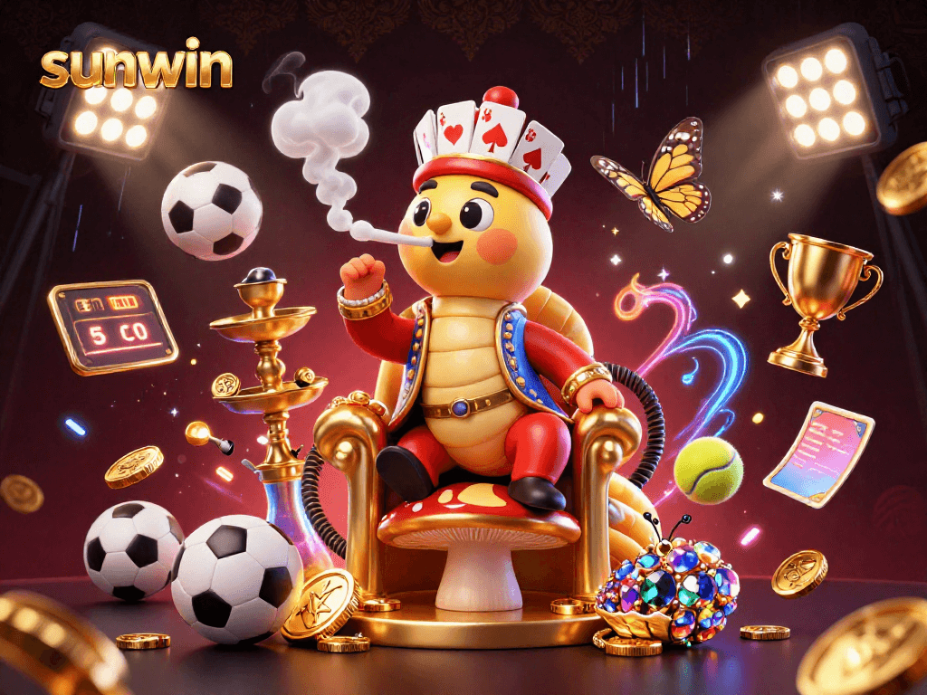 Engage in thrilling bets at sunwin, with 3D cartoon figures enhancing the casino experience.