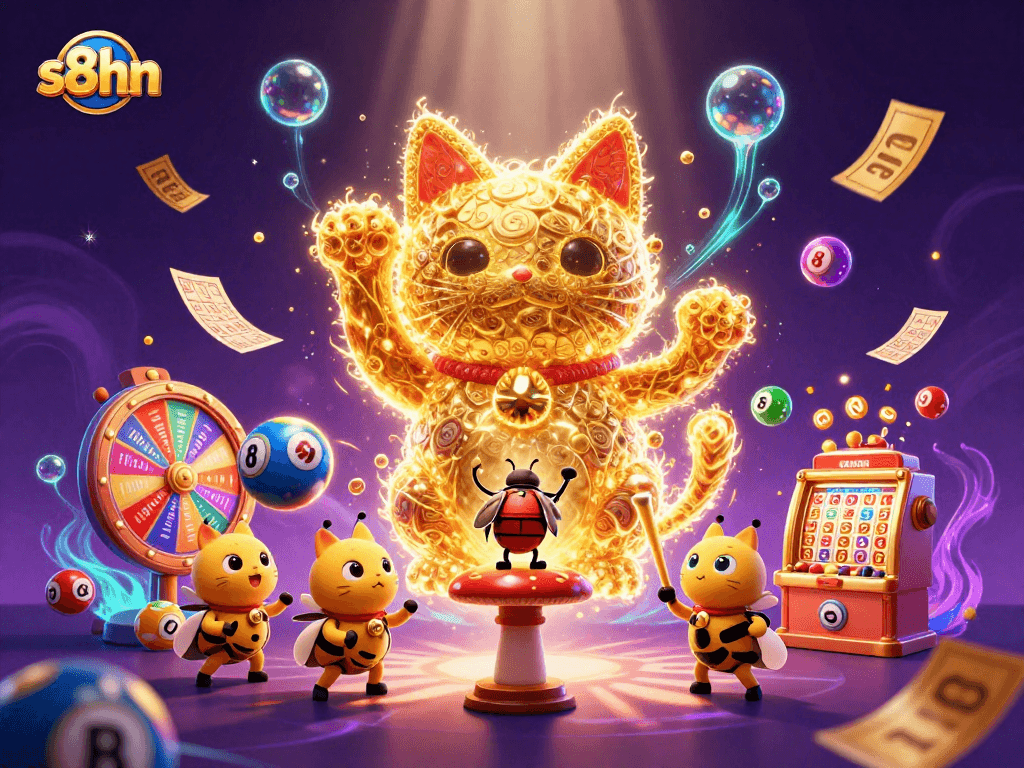 Experience the thrill with s8hn's vibrant casino elements in this illustration.