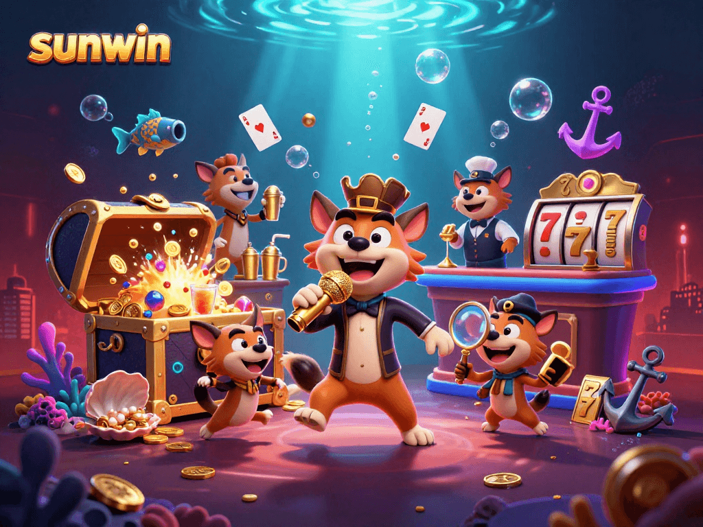 Engage in laughter and excitement with sunwin's comedy casino club featuring hyenas.