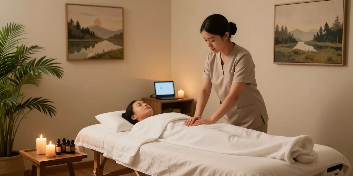 Experience 성남출장안마 in a tranquil massage therapy studio with soothing ambiance and professional setup.