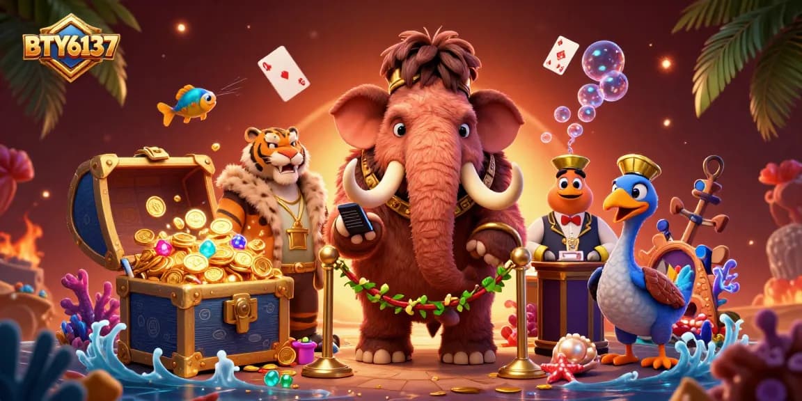 Engage with BTY6137 at the casino, featuring vibrant characters and dynamic gaming elements.