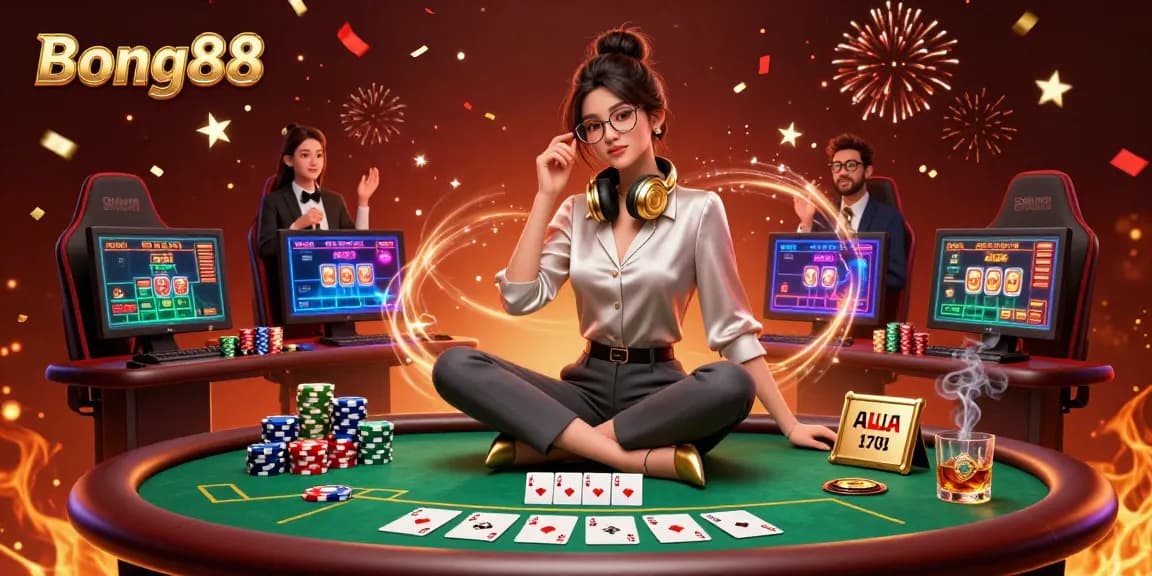 Bong88 offers high-stakes poker action with a competitive edge in a vibrant casino setting.