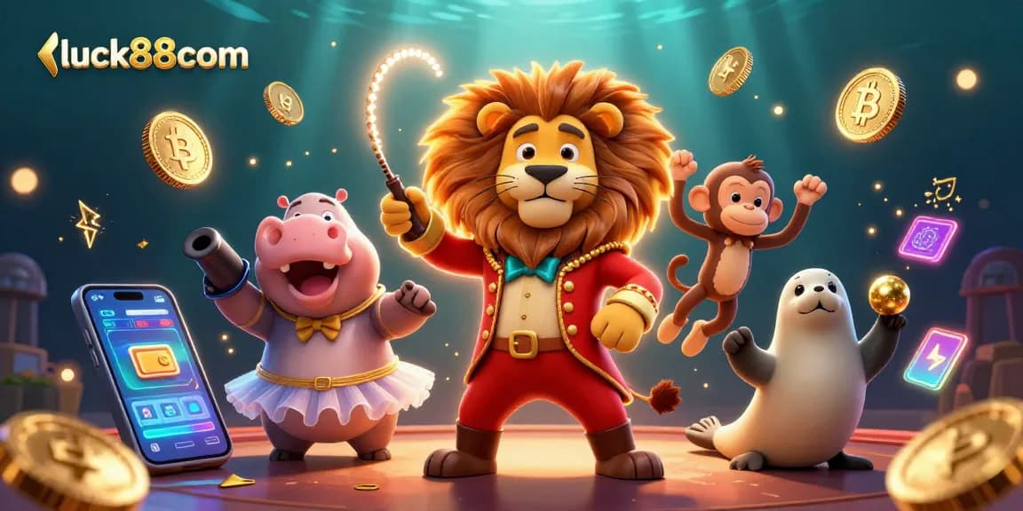Engage in thrilling luck88com gaming with vibrant casino characters in a rich, dynamic scene.
