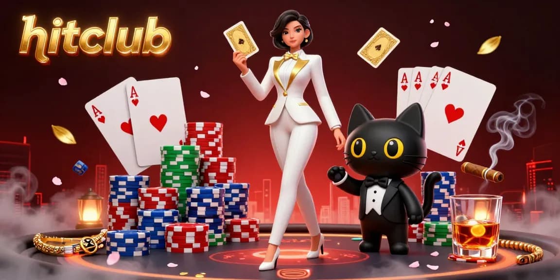 Experience the excitement of hitclub with a glamorous casino scene filled with poker chips and vibrant gameplay elements.