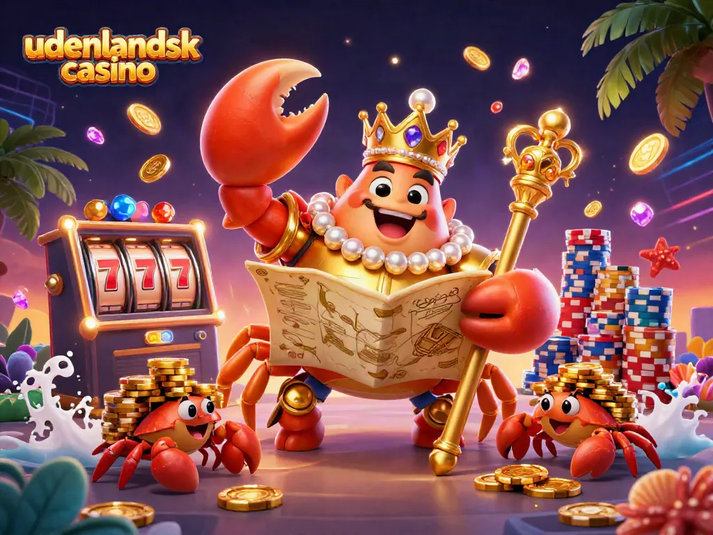 Engage with the udenlandsk casino experience featuring an emperor crab, bright gems, and spinning reels.