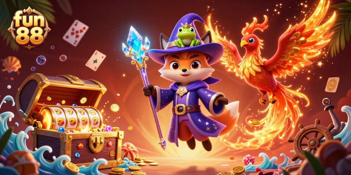 Experience thrilling gaming at fun 88 with enchanting characters and vibrant casino elements.
