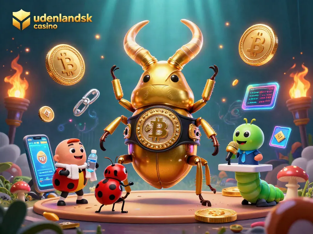 Experience the excitement of udenlandsk casino with a vibrant 3D scene featuring unique characters.