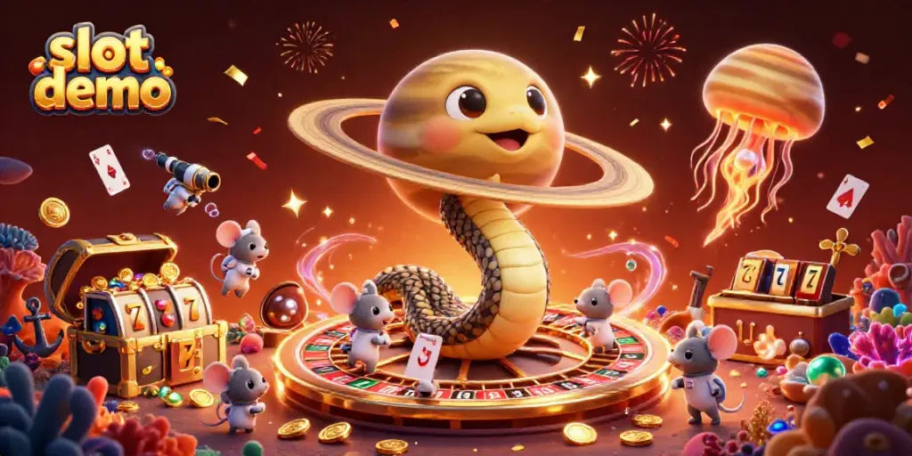 Menikmati slot demo dengan karakter 3D dan unsur kasino yang menarik.