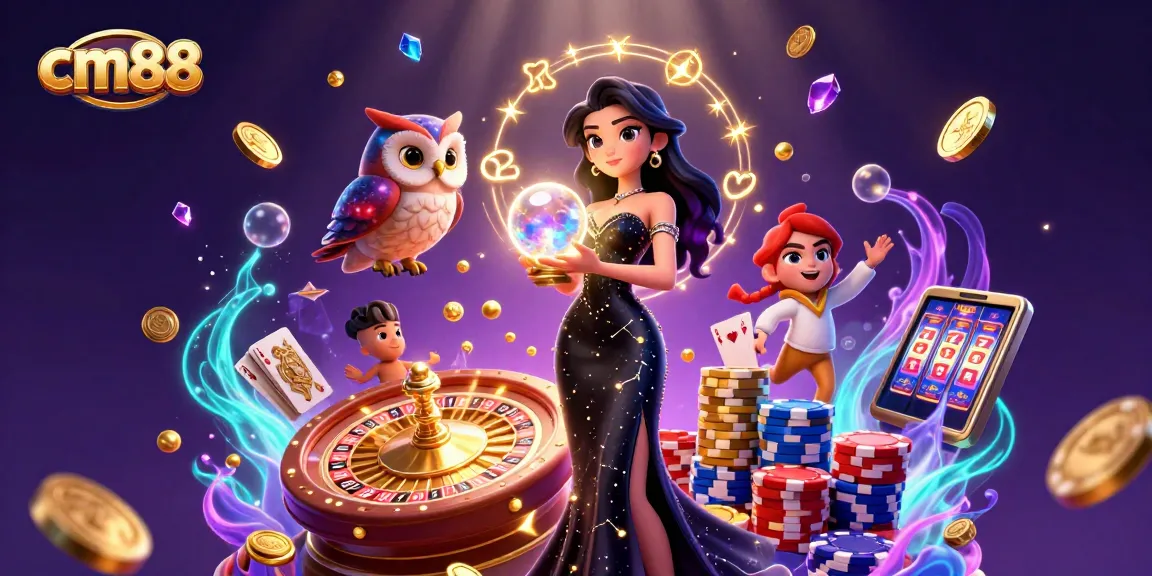 Win exciting rewards at cm88 with an ultra-detailed 3D casino scene filled with dynamic gaming elements.