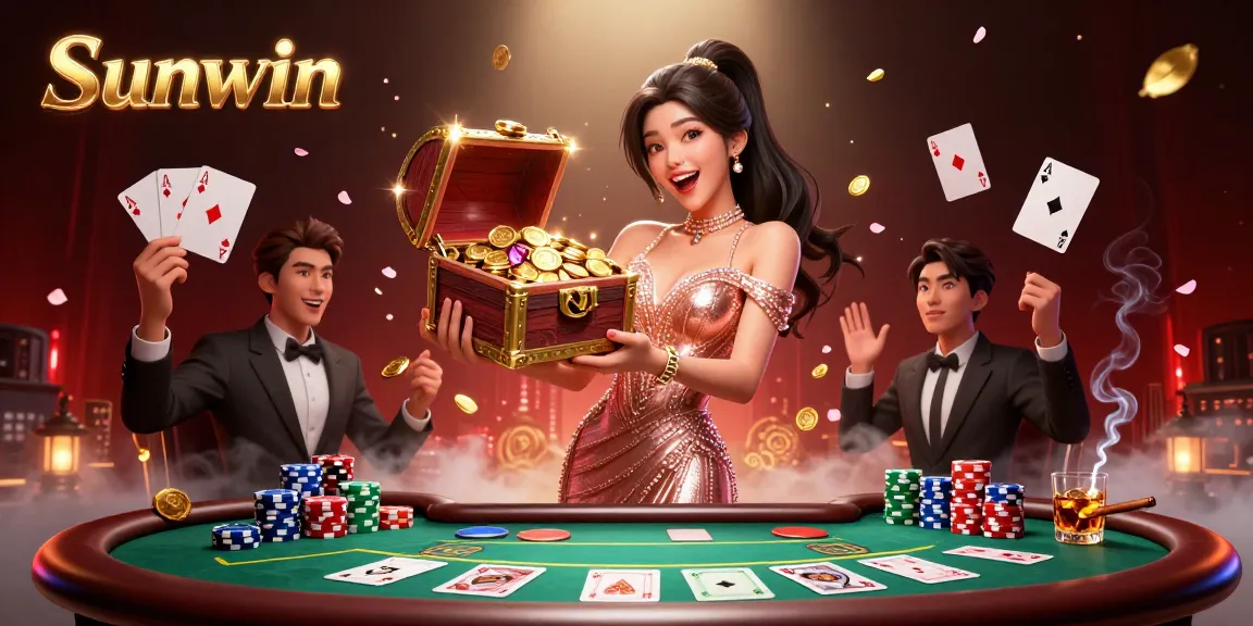 Sunwin offers a thrilling online casino experience with vibrant poker gameplay and dazzling treasure.