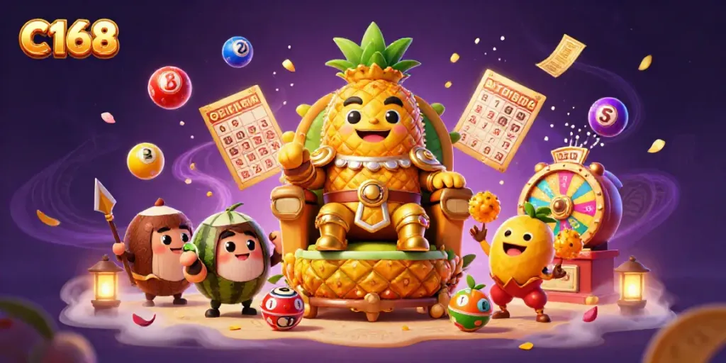 Engage in thrilling gameplay at C168 with a vibrant illustration showcasing unique characters in an exciting casino setting.