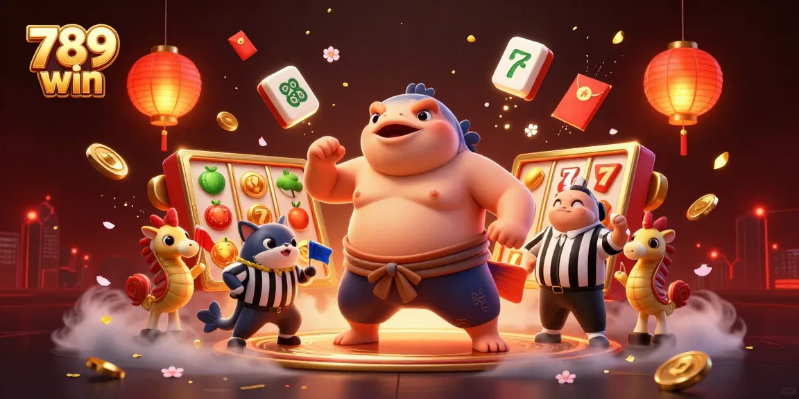 Engage in exciting gaming with 789 win illustrated through vibrant slots and dynamic characters.