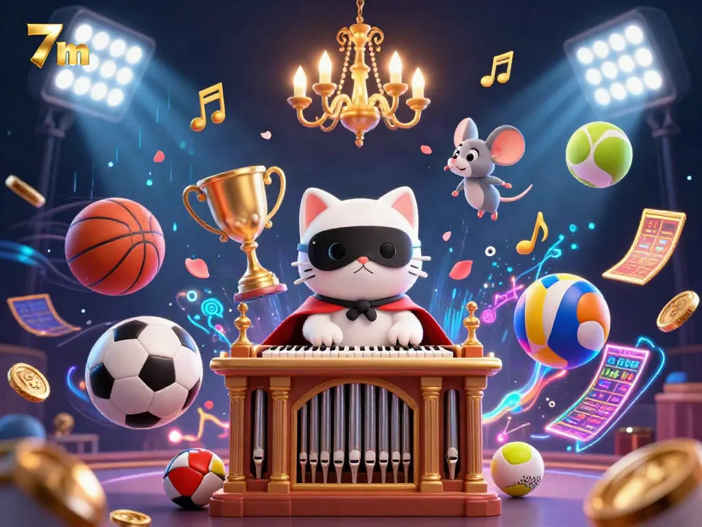 Experience 7m casino magic with dynamic sports elements and acrobatic characters in an enchanting setting.