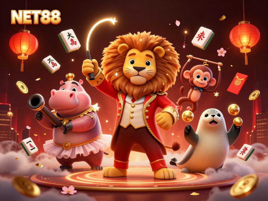 Engage with NET88's vibrant casino atmosphere featuring dynamic characters and enchanting visuals.