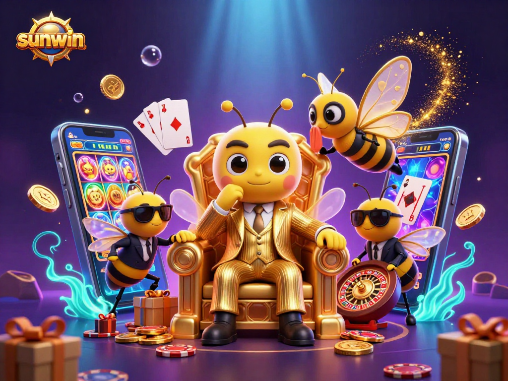 Engage with vibrant gambling action featuring the sunwin bumblebee mob boss in a rich casino scene.