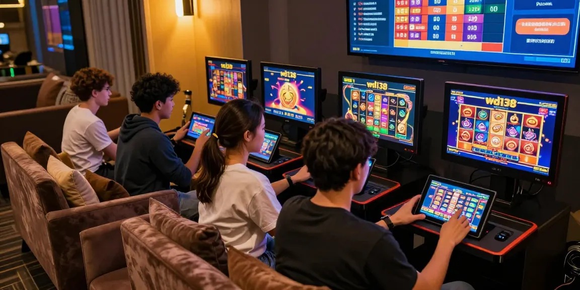 Players interacting with wd138 slot games in a vibrant digital environment