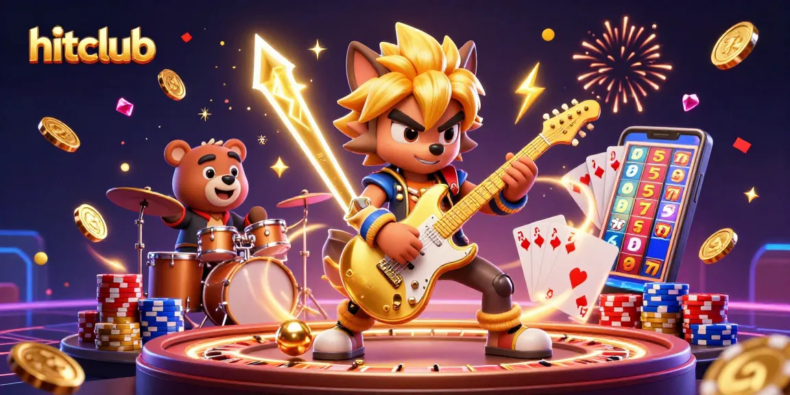 Experience hitclub excitement with vibrant casino festivities and 3D rock star action.