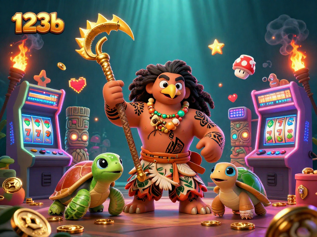 Experience thrilling gameplay in 123b's vibrant casino world featuring interactive characters and colorful elements.