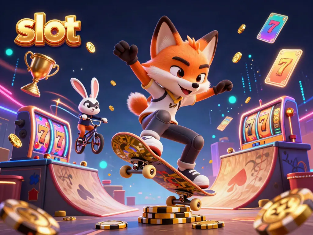 Experience the excitement of slot games in action with dynamic casino elements and vibrant characters.