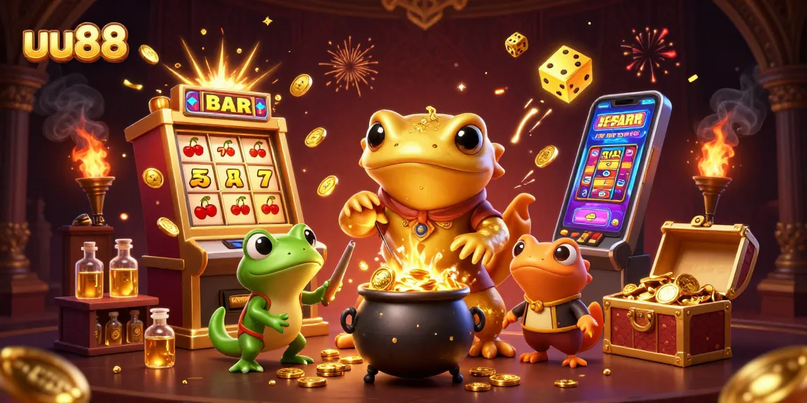 Experience gaming excitement at uu88 with a golden alchemist and captivating casino elements