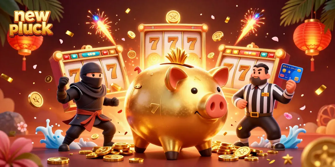 Experience the excitement of new pk luck with a gold sumo wrestler amidst a vibrant casino scene.