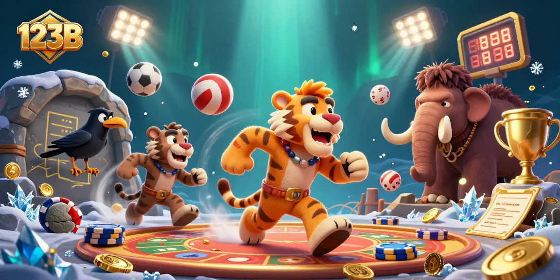 Experience the thrilling energy of 123B with cartoon cavemen hosting dynamic games in a vibrant casino