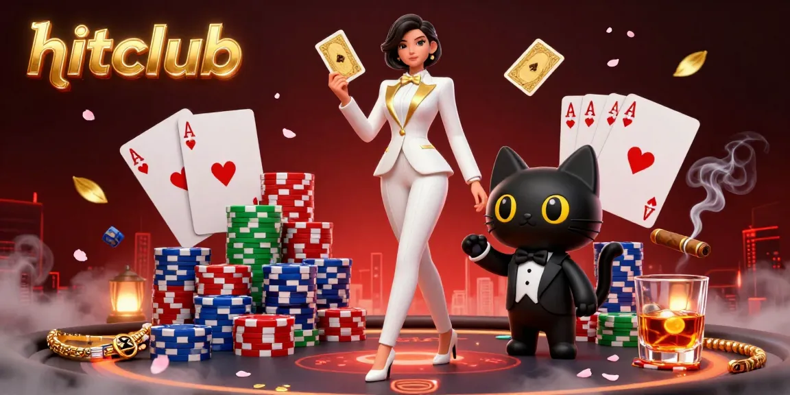 Experience the excitement of hitclub with a glamorous casino scene filled with poker chips and vibrant gameplay elements.