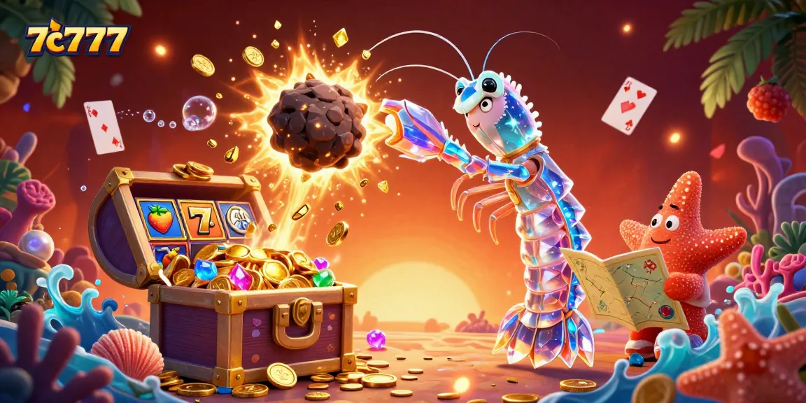 Experience thrilling wins with vibrant 7c777 online casino illustration featuring dynamic slot game elements.