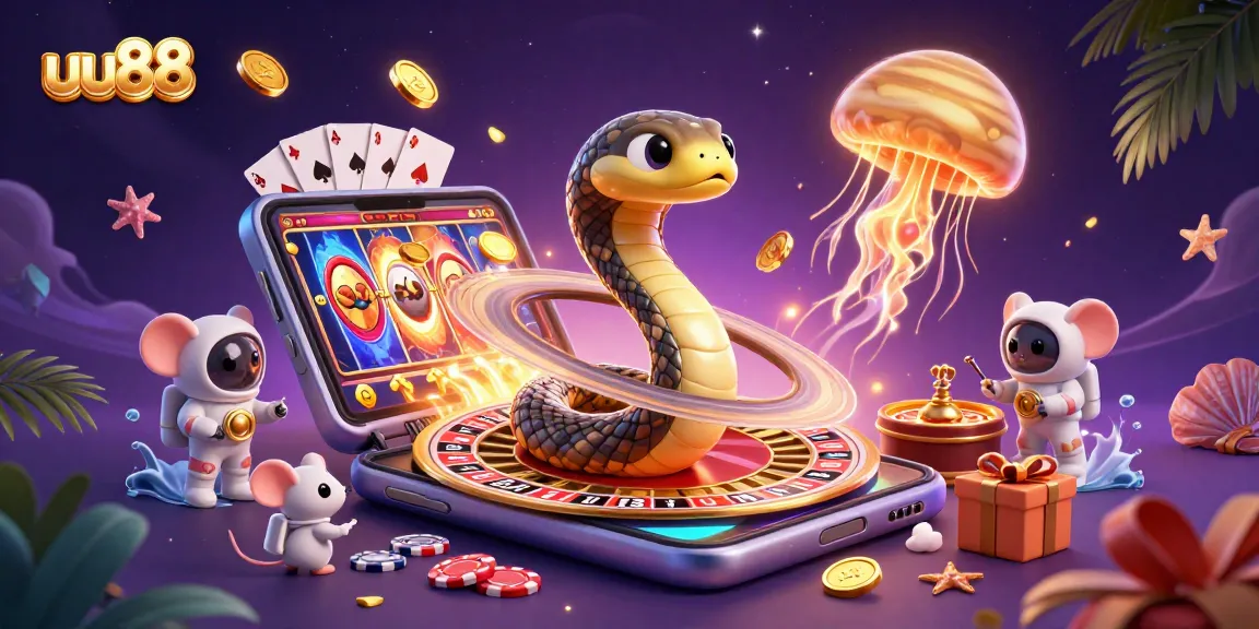 Experience thrilling games at uu88 with animated astronauts betting on a cosmic roulette wheel.